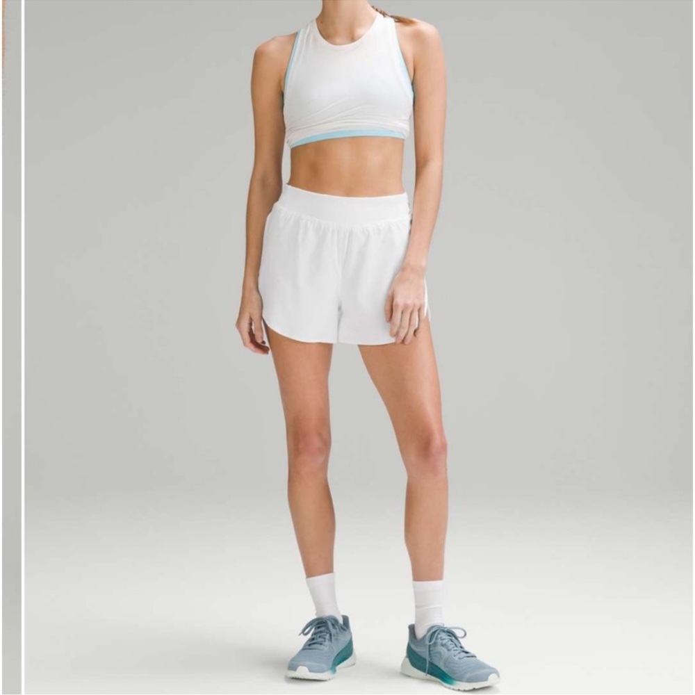 LULULEMON | White Fast and Free HR Classic 3” Running Shorts